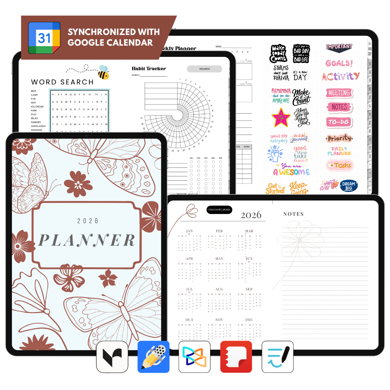 Hyperlinked 2026-2027 Digital Planner